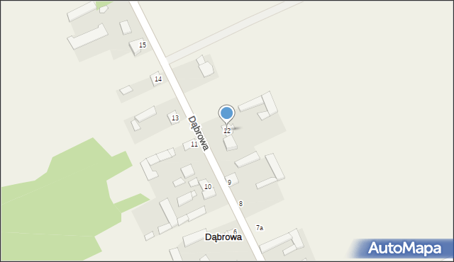 Dąbrowa, Dąbrowa, 12, mapa Dąbrowa