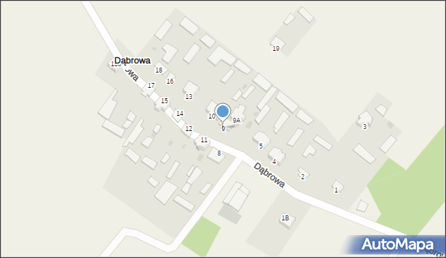 Dąbrowa, Dąbrowa, 9, mapa Dąbrowa