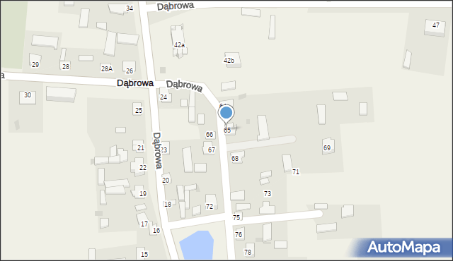 Dąbrowa, Dąbrowa, 65, mapa Dąbrowa