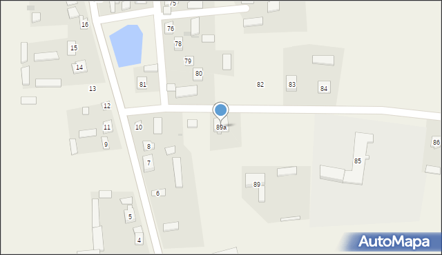 Dąbrowa, Dąbrowa, 89a, mapa Dąbrowa