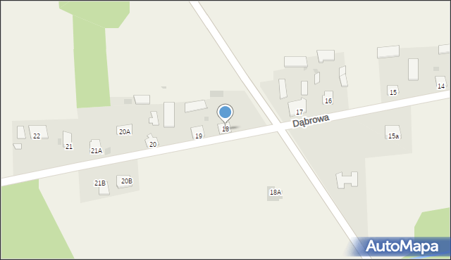 Dąbrowa, Dąbrowa, 18, mapa Dąbrowa