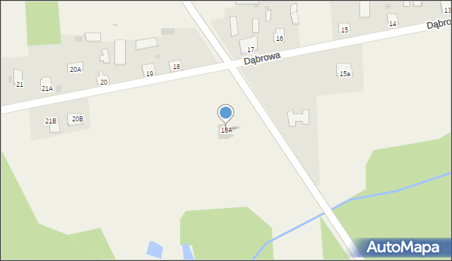 Dąbrowa, Dąbrowa, 18A, mapa Dąbrowa