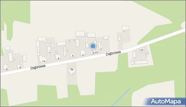 Dąbrowa, Dąbrowa, 3, mapa Dąbrowa