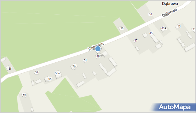 Dąbrowa, Dąbrowa, 49, mapa Dąbrowa