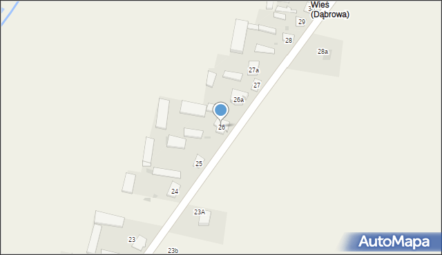 Dąbrowa, Dąbrowa, 26, mapa Dąbrowa