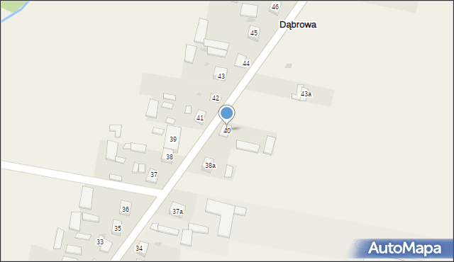 Dąbrowa, Dąbrowa, 40, mapa Dąbrowa