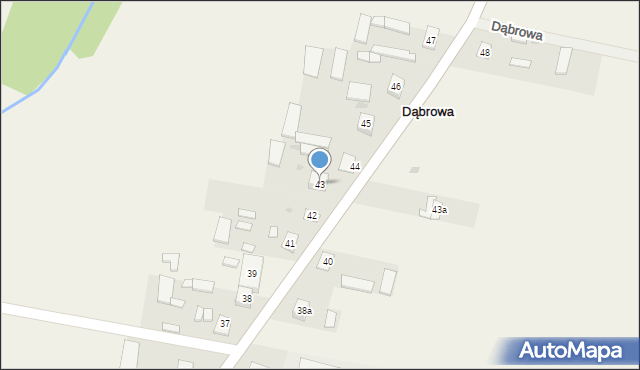 Dąbrowa, Dąbrowa, 43, mapa Dąbrowa