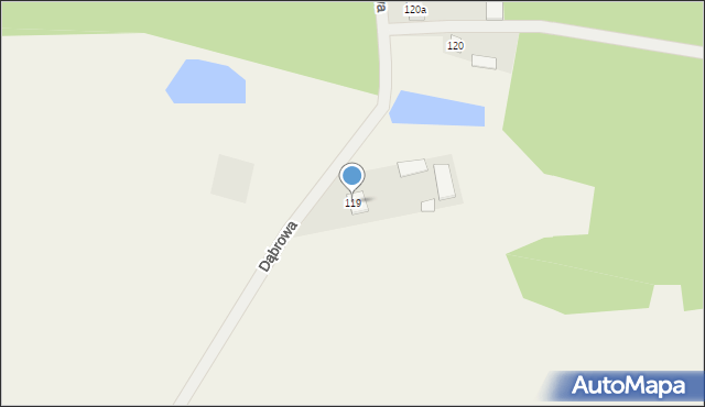Dąbrowa, Dąbrowa, 119, mapa Dąbrowa