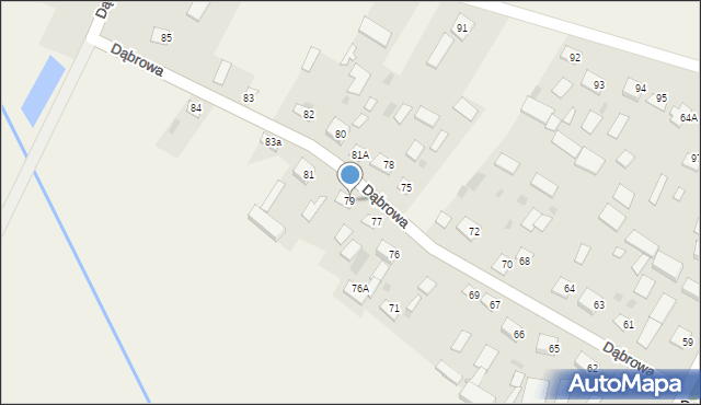 Dąbrowa, Dąbrowa, 79, mapa Dąbrowa