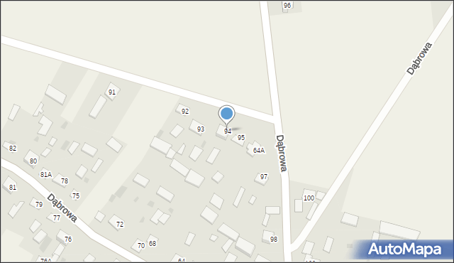 Dąbrowa, Dąbrowa, 94, mapa Dąbrowa