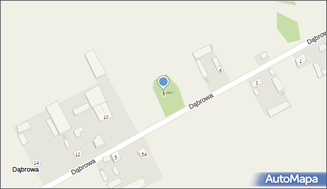 Dąbrowa, Dąbrowa, 8, mapa Dąbrowa