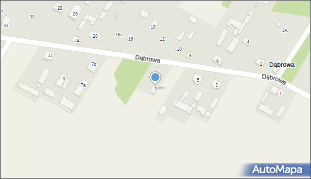 Dąbrowa, Dąbrowa, 7, mapa Dąbrowa