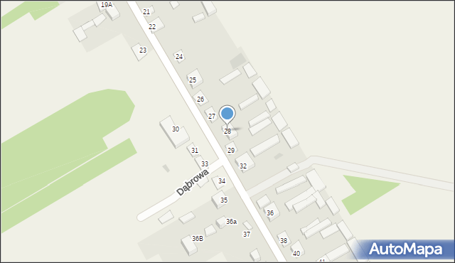 Dąbrowa, Dąbrowa, 28, mapa Dąbrowa
