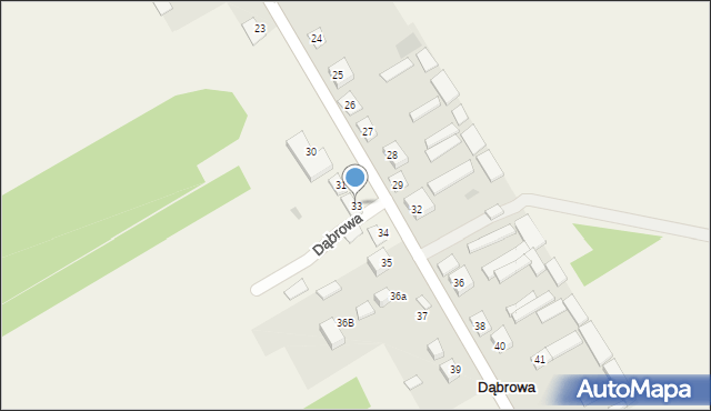 Dąbrowa, Dąbrowa, 33, mapa Dąbrowa