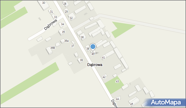 Dąbrowa, Dąbrowa, 40, mapa Dąbrowa