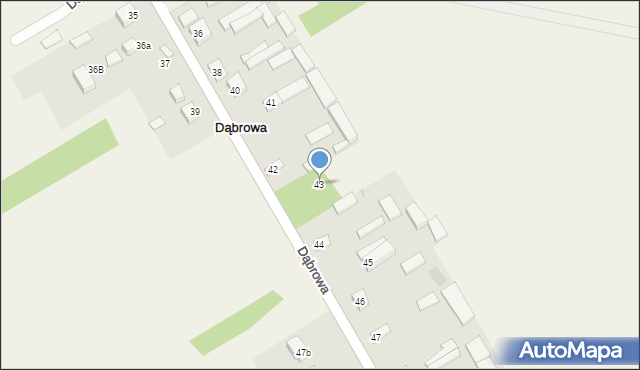 Dąbrowa, Dąbrowa, 43, mapa Dąbrowa