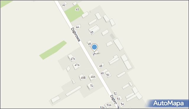 Dąbrowa, Dąbrowa, 47, mapa Dąbrowa