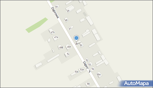 Dąbrowa, Dąbrowa, 49, mapa Dąbrowa