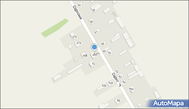 Dąbrowa, Dąbrowa, 49A, mapa Dąbrowa