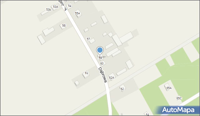 Dąbrowa, Dąbrowa, 59, mapa Dąbrowa