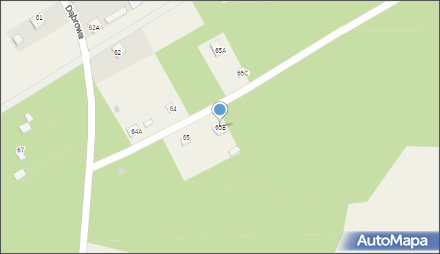Dąbrowa, Dąbrowa, 65B, mapa Dąbrowa