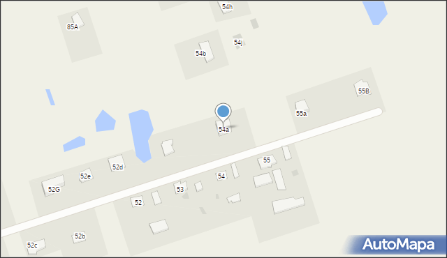 Dąbrowa, Dąbrowa, 54a, mapa Dąbrowa