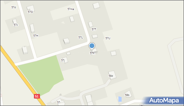 Dąbrowa, Dąbrowa, 57K, mapa Dąbrowa