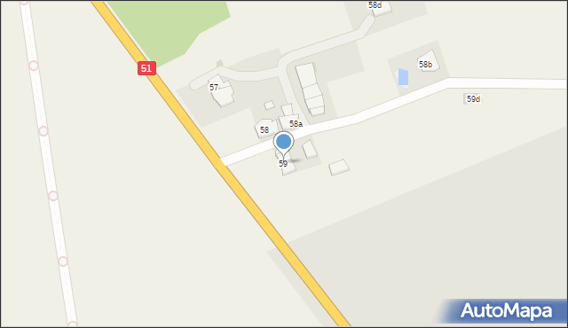Dąbrowa, Dąbrowa, 59, mapa Dąbrowa