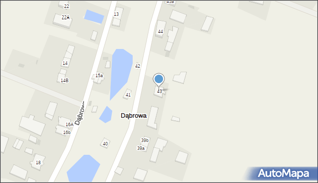 Dąbrowa, Dąbrowa, 43, mapa Dąbrowa