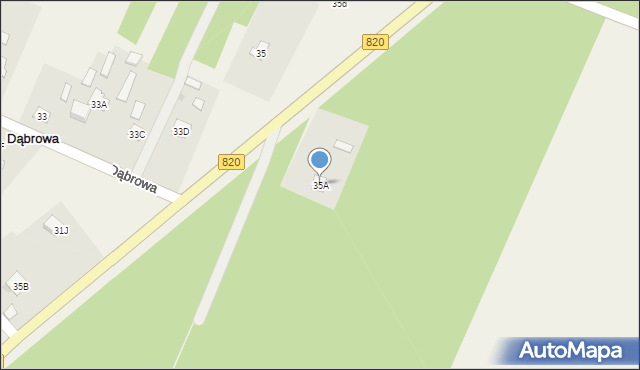 Dąbrowa, Dąbrowa, 35A, mapa Dąbrowa