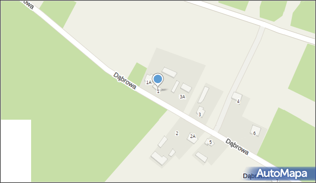 Dąbrowa, Dąbrowa, 1, mapa Dąbrowa