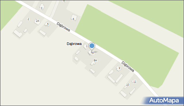 Dąbrowa, Dąbrowa, 7A, mapa Dąbrowa