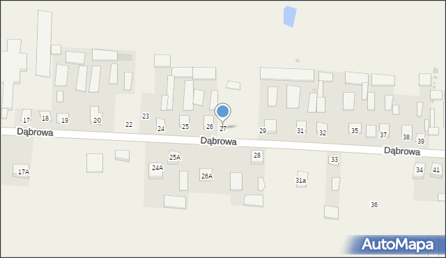 Dąbrowa, Dąbrowa, 27, mapa Dąbrowa