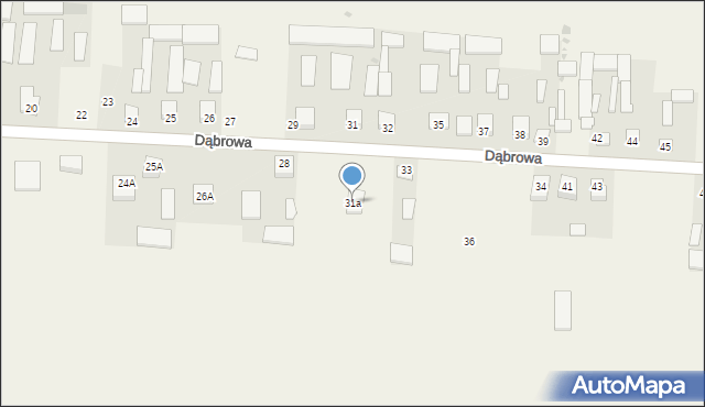 Dąbrowa, Dąbrowa, 31a, mapa Dąbrowa