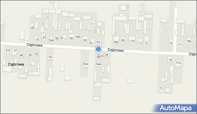 Dąbrowa, Dąbrowa, 64, mapa Dąbrowa