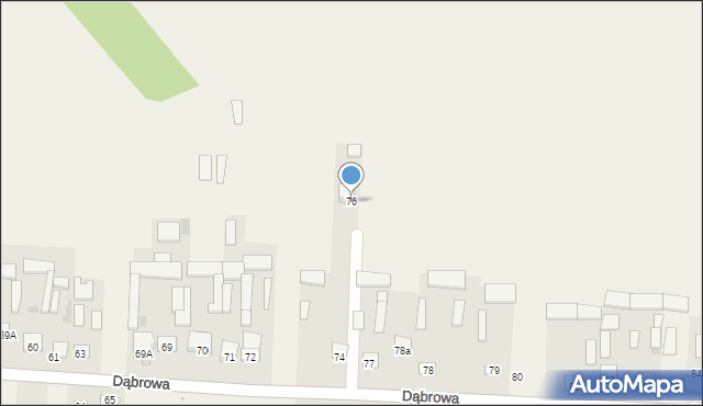 Dąbrowa, Dąbrowa, 76, mapa Dąbrowa