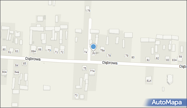 Dąbrowa, Dąbrowa, 77, mapa Dąbrowa