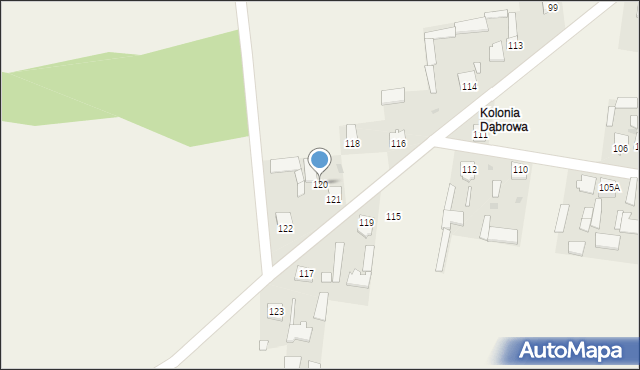 Dąbrowa, Dąbrowa, 120, mapa Dąbrowa
