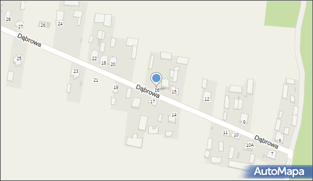 Dąbrowa, Dąbrowa, 16, mapa Dąbrowa