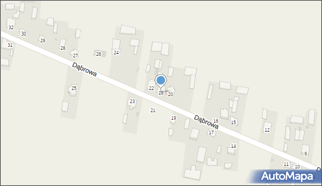 Dąbrowa, Dąbrowa, 18, mapa Dąbrowa