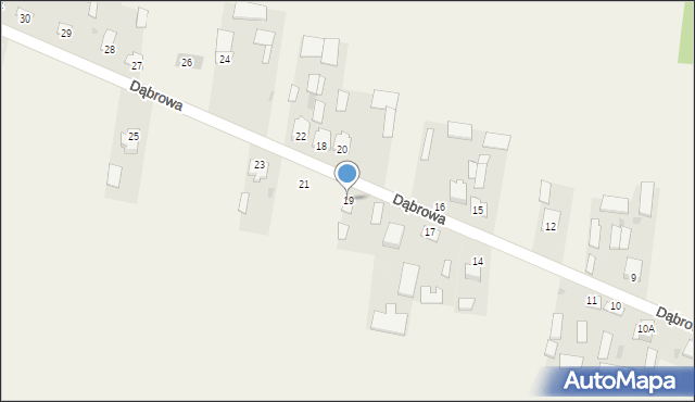 Dąbrowa, Dąbrowa, 19, mapa Dąbrowa