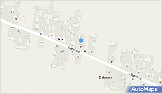 Dąbrowa, Dąbrowa, 45, mapa Dąbrowa