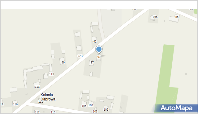 Dąbrowa, Dąbrowa, 97, mapa Dąbrowa