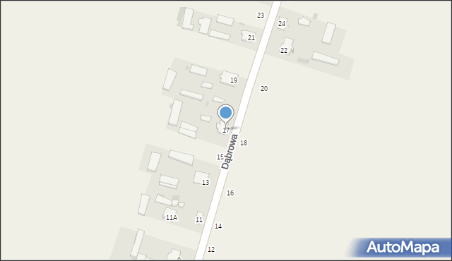 Dąbrowa, Dąbrowa, 17, mapa Dąbrowa
