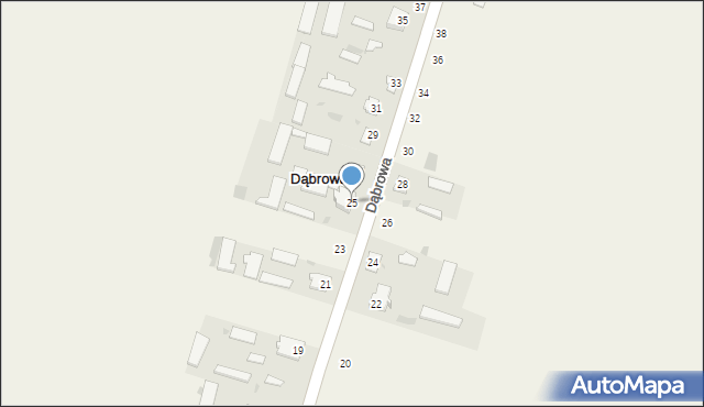 Dąbrowa, Dąbrowa, 25, mapa Dąbrowa