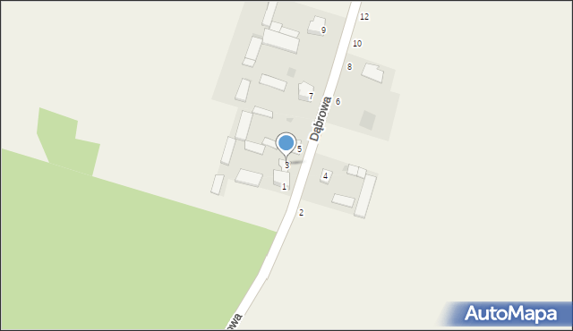 Dąbrowa, Dąbrowa, 3, mapa Dąbrowa