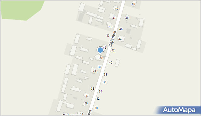 Dąbrowa, Dąbrowa, 39, mapa Dąbrowa