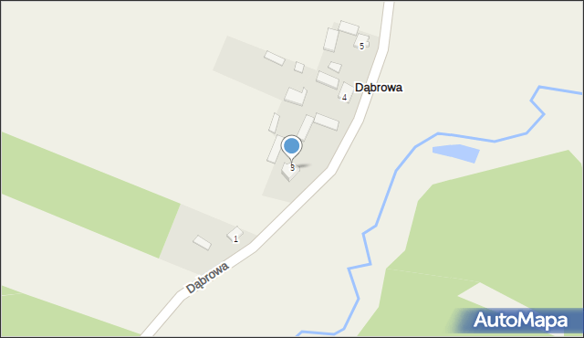 Dąbrowa, Dąbrowa, 3, mapa Dąbrowa