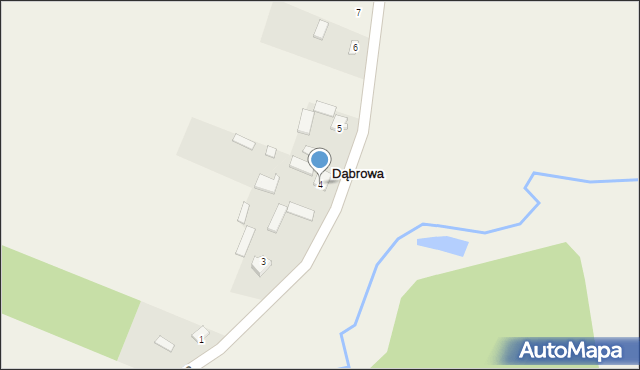 Dąbrowa, Dąbrowa, 4, mapa Dąbrowa