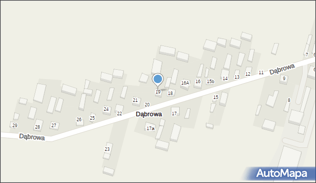 Dąbrowa, Dąbrowa, 19, mapa Dąbrowa